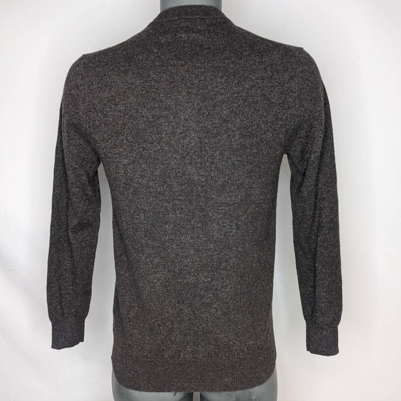 NWT Zara 100% CASHMERE Long Sleeve Pullover Crew Neck Sweater Brown Mens Small - Picture 2 of 6